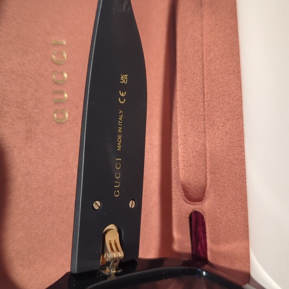 GUCCI Square Glitter Frame Sunglasses - Black - GG0102S - Picture 8 of 12